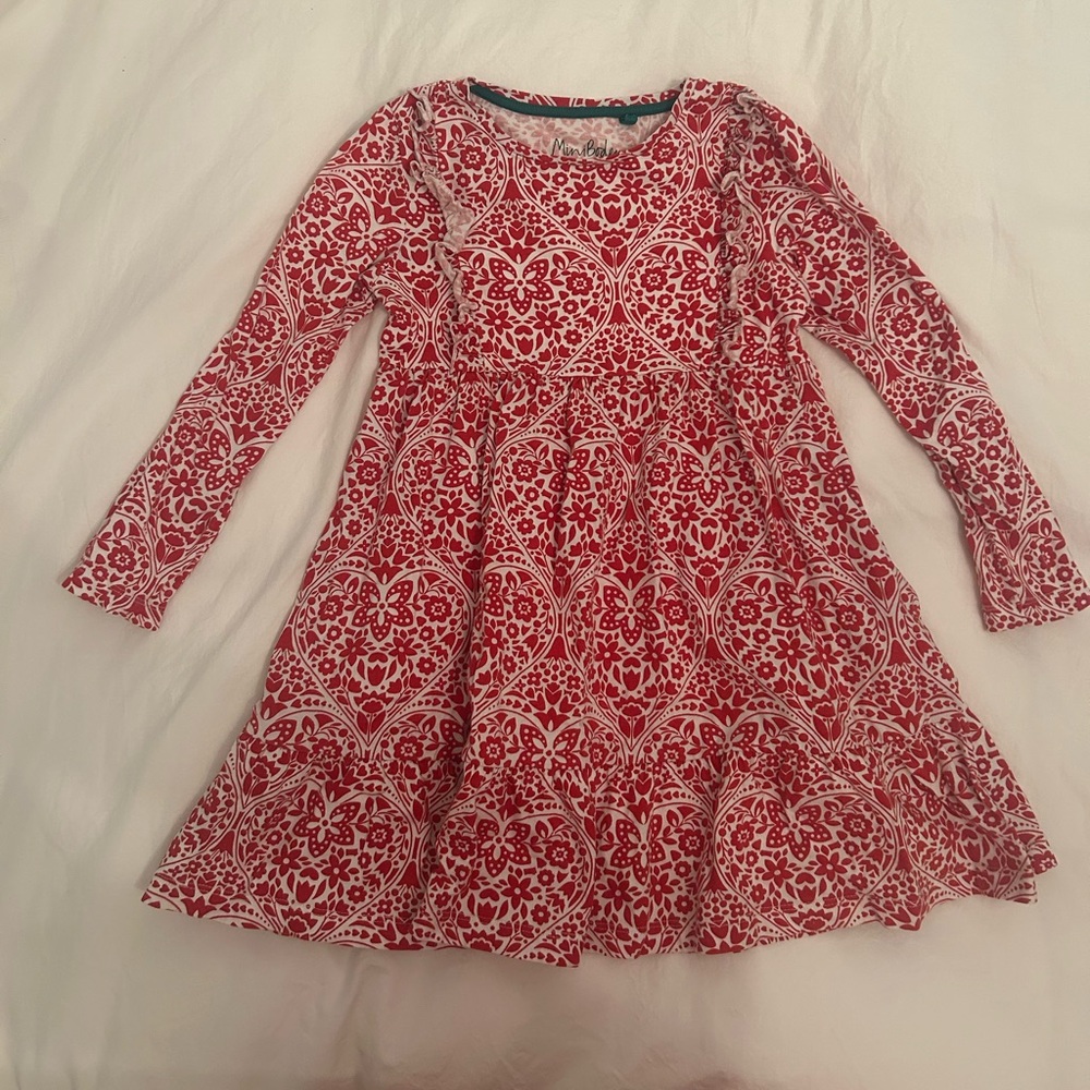 Mini Boden heart pattern dress